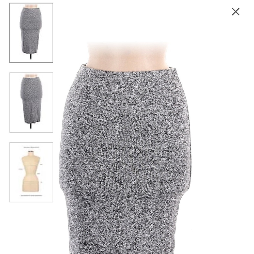 Express gray midi skirt